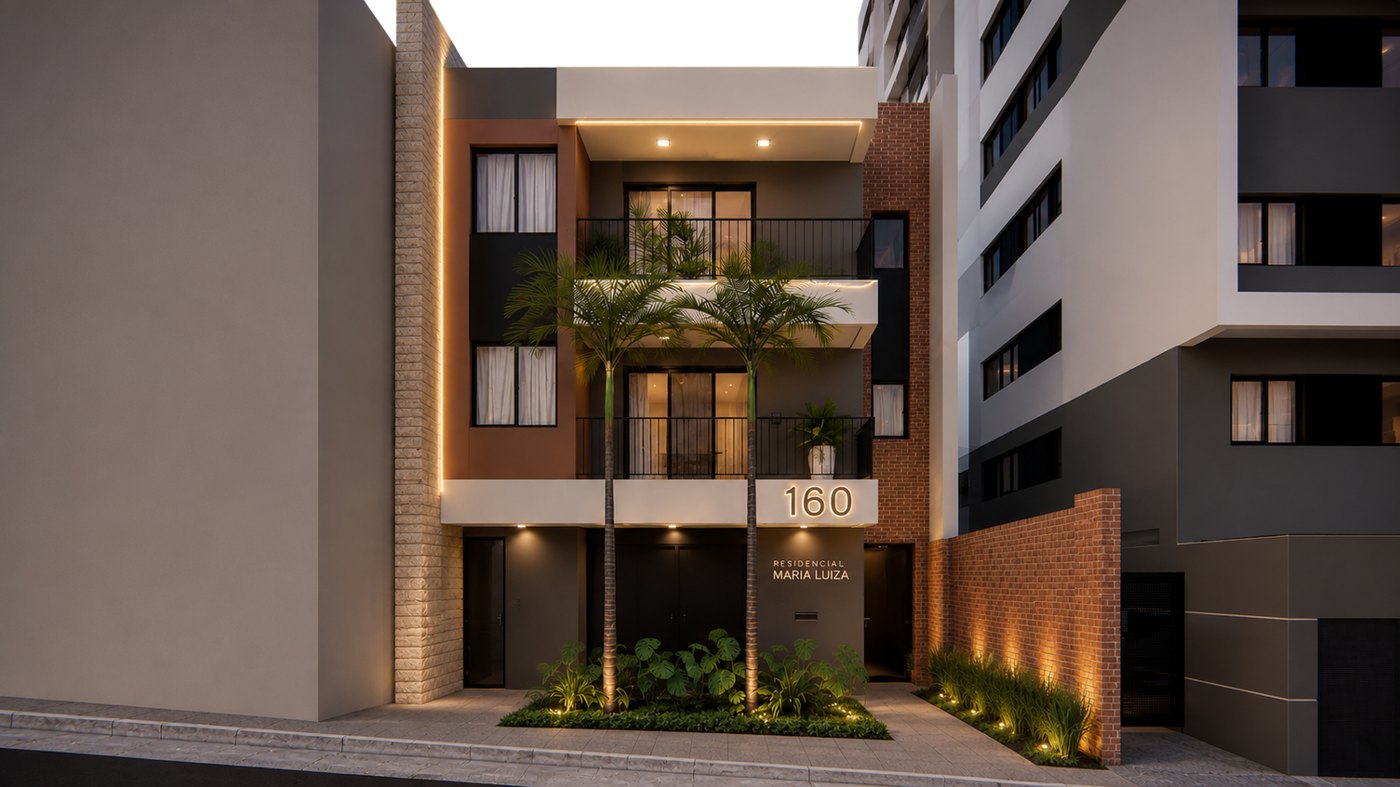 Perspectiva artística do empreendimento Residencial Maria Luiza