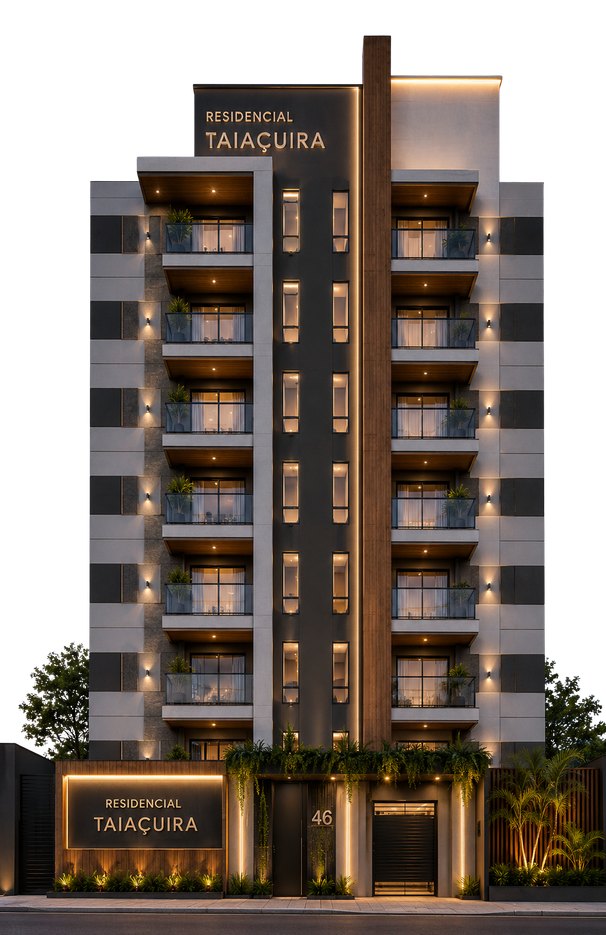 Perspectiva artística do Residencial Taiaçuira